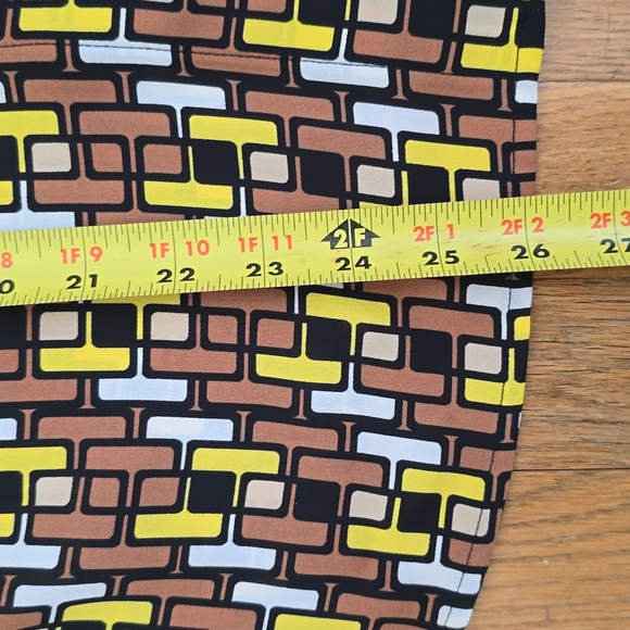 WORTHINGTON WOMENS PETITE PLUS BROWN & YELLOW SYMMETRICAL BLOUSE SIZE PXXL - Picture 13 of 16